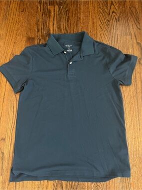 Goodfellow & Co Dark Blue Polo Shirt with Ribbed Collar